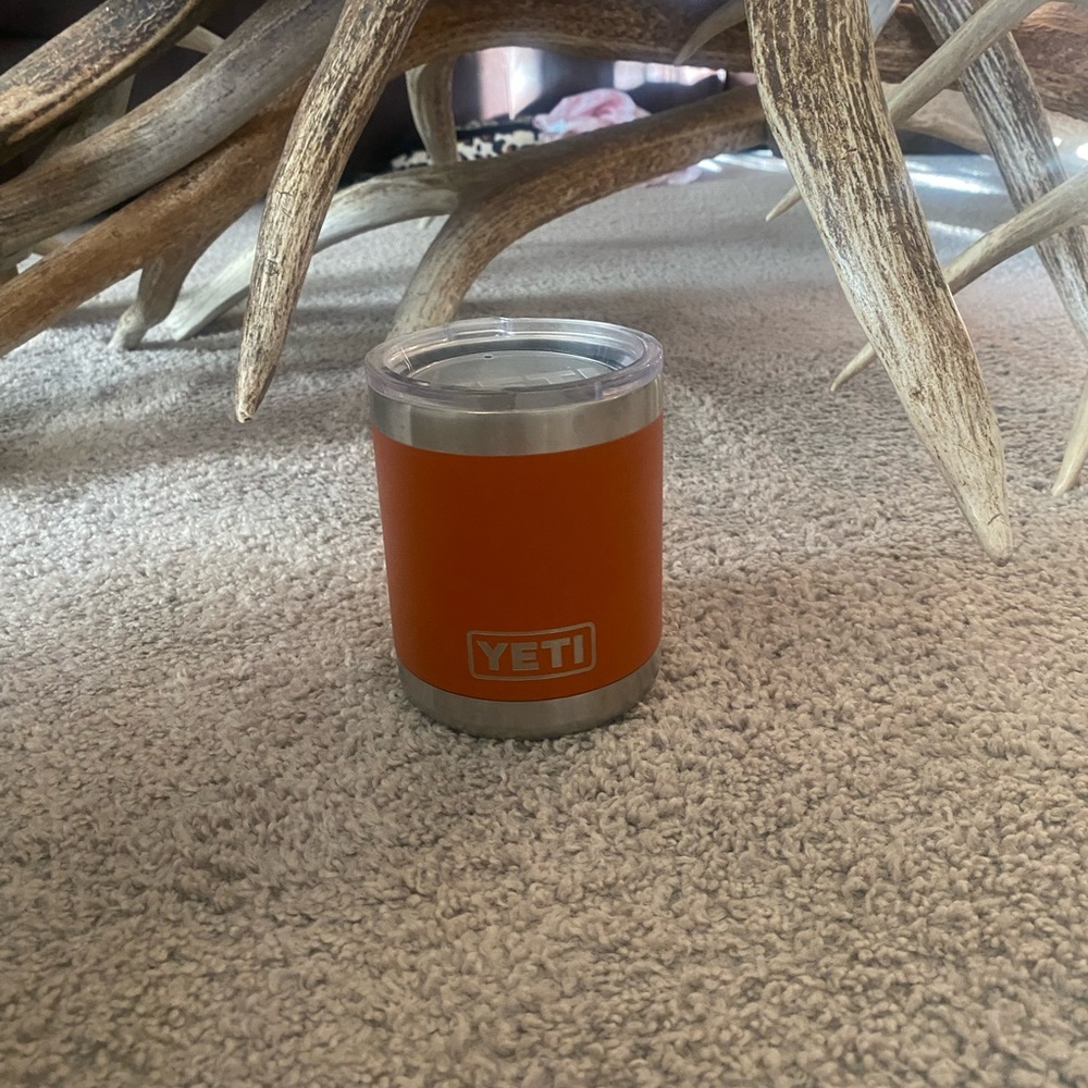 YETI Orange Rambler Tumbler